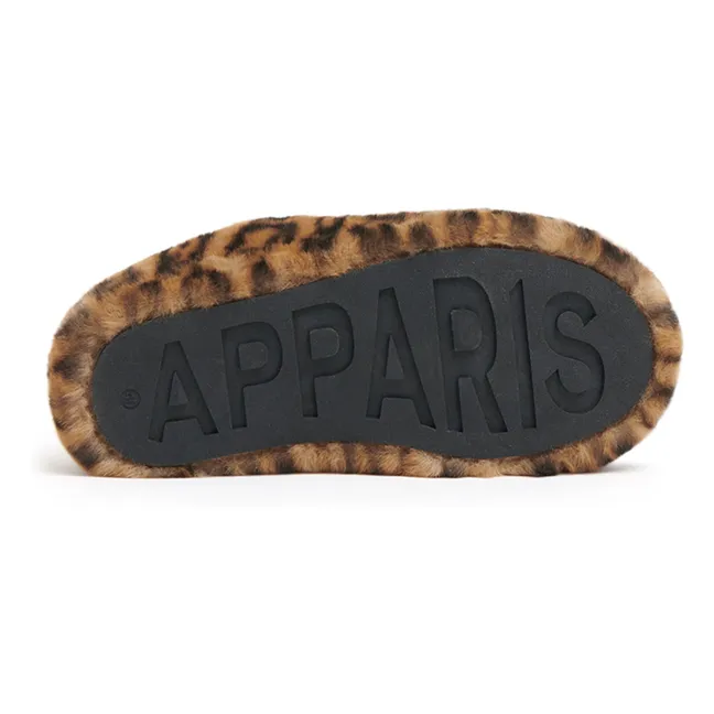 Misha Pantuflas de leopardo Fibras recicladas | Camel