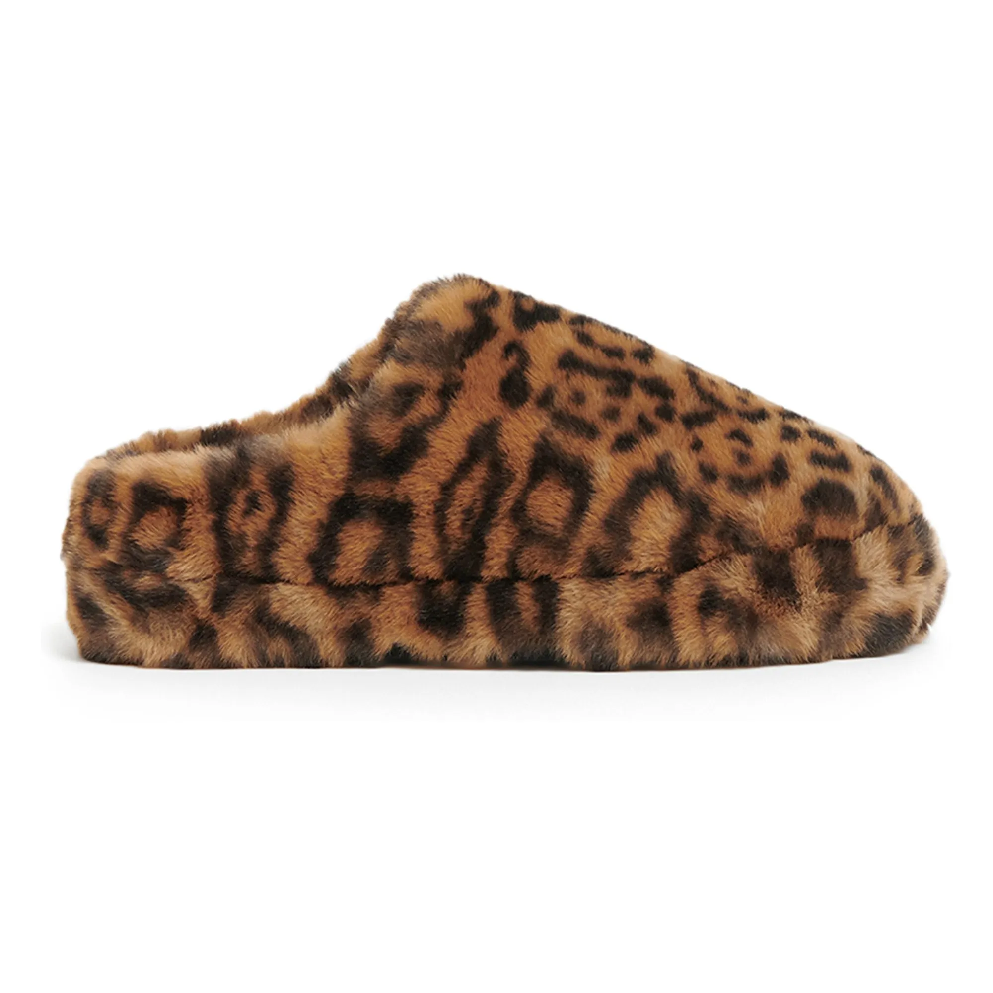 Apparis Camel Misha Leopard Slippers Recycled Fibers