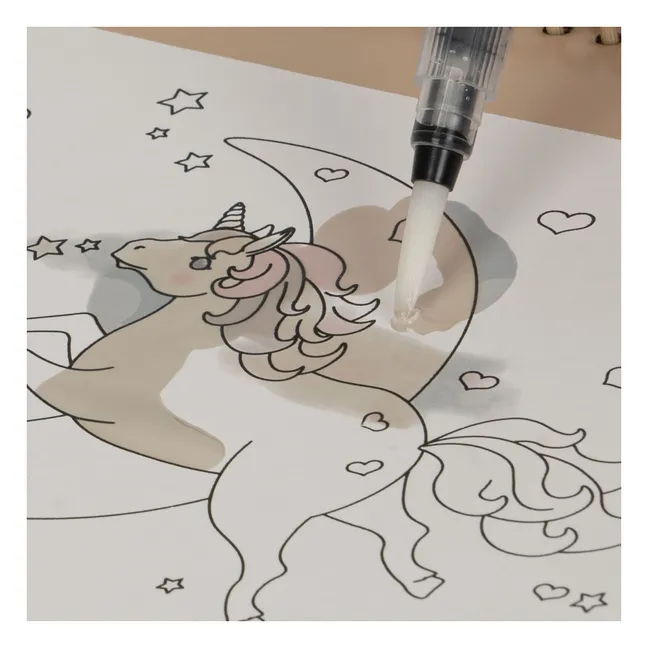 Libro para colorear Rabbit magic | Rosa empolvado
