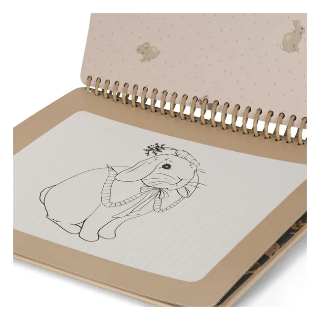 Libro para colorear Rabbit magic | Rosa empolvado