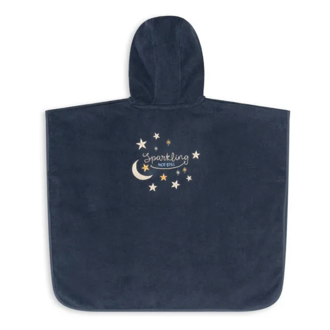 Poncho da bagno scintillante | Blu marino