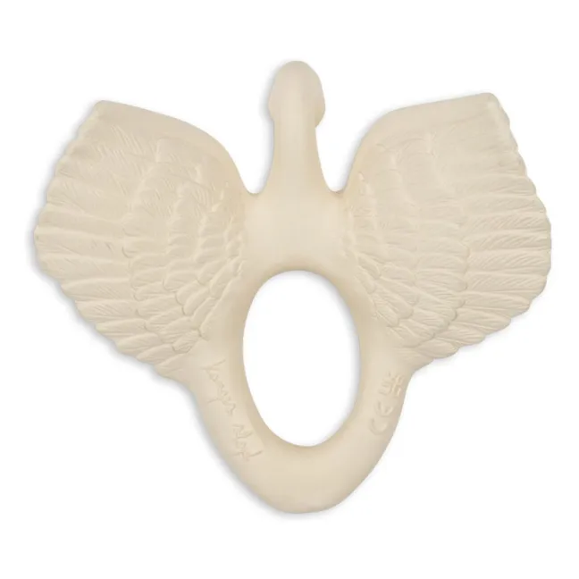 Anello da dentizione in gomma naturale Swan | Bianco