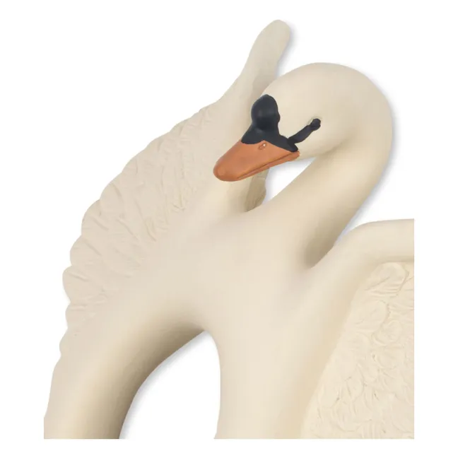 Anello da dentizione in gomma naturale Swan | Bianco
