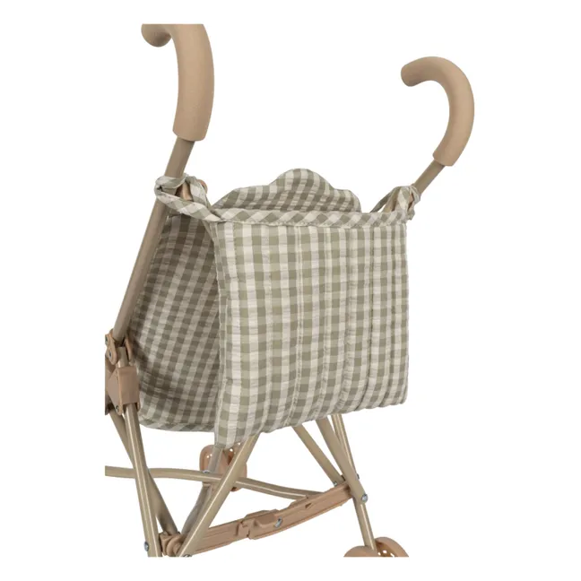 Puppenwagen Vichy | Blasses Grün