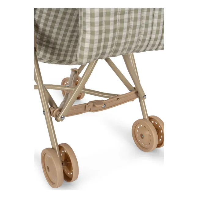 Puppenwagen Vichy | Blasses Grün