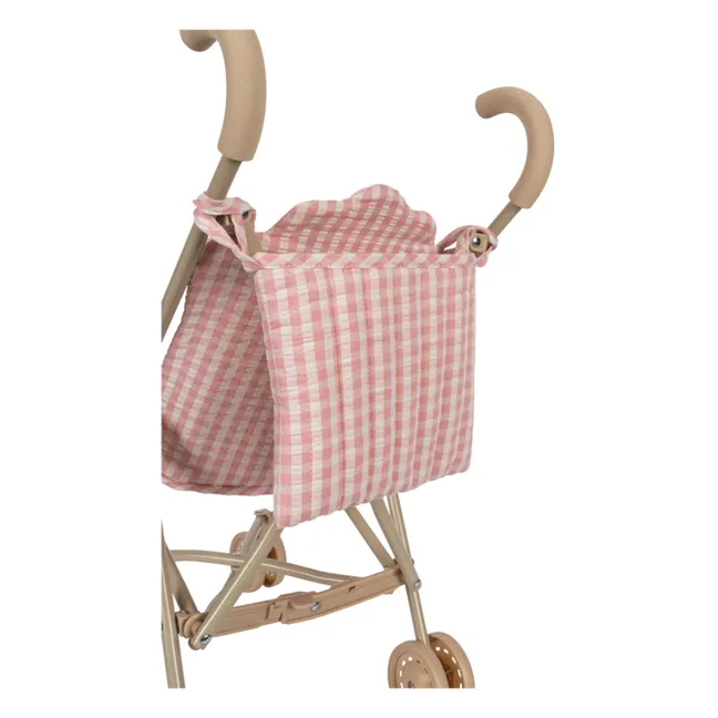 Puppenwagen Vichy | Rosa