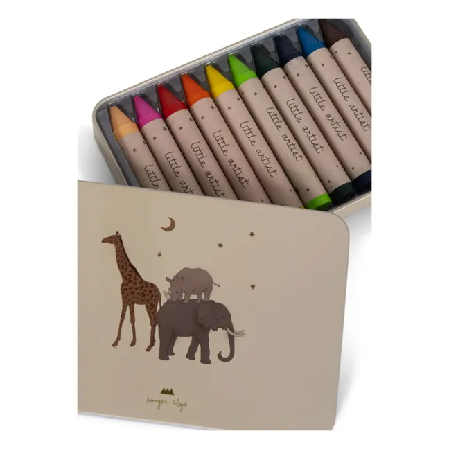Crayones de cera natural - Caja de 10 | Beige