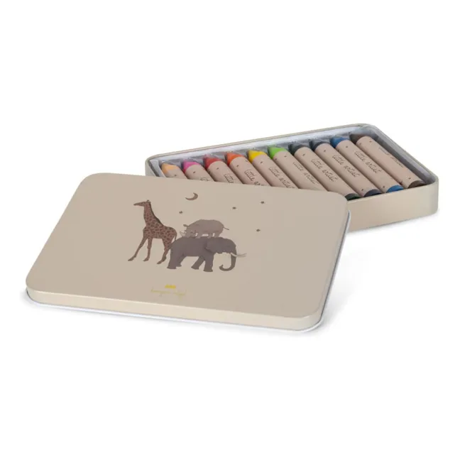 Crayones de cera natural - Caja de 10 | Beige