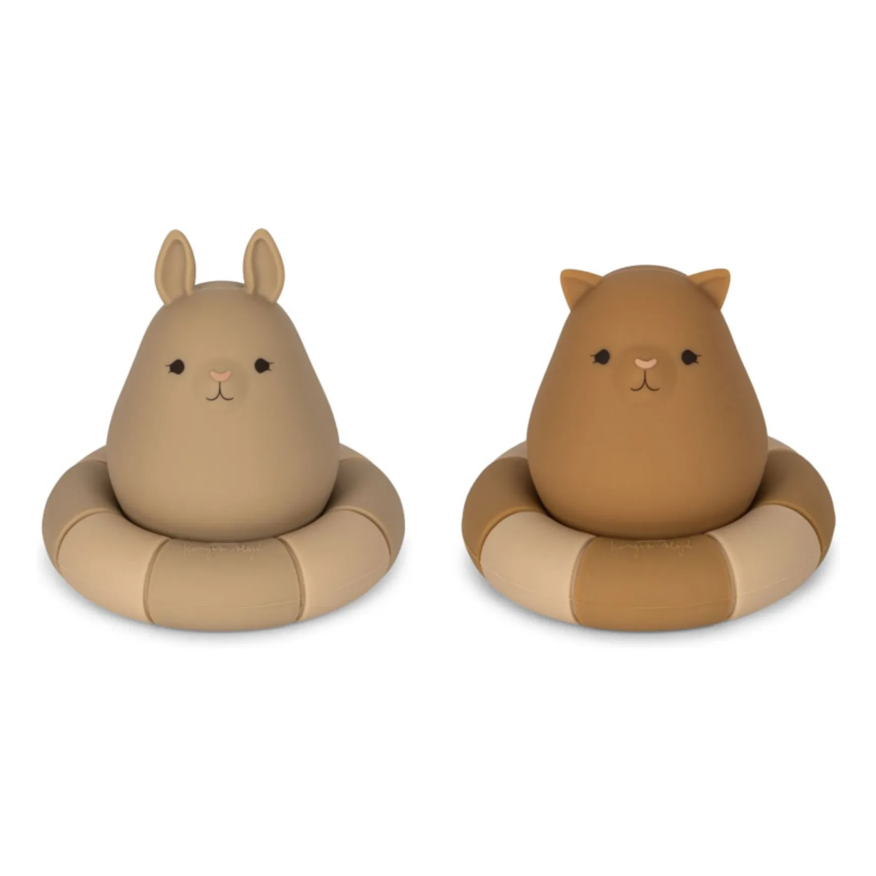 Konges Sløjd - Jouets pour le bain en silicone - Set de 2 - Brun | Smallable