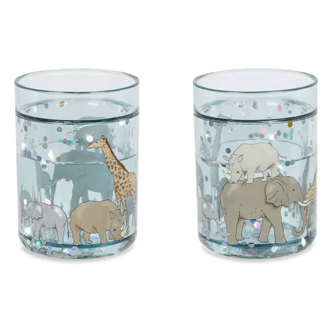 Safari tumblers - Set of 2 | Blue