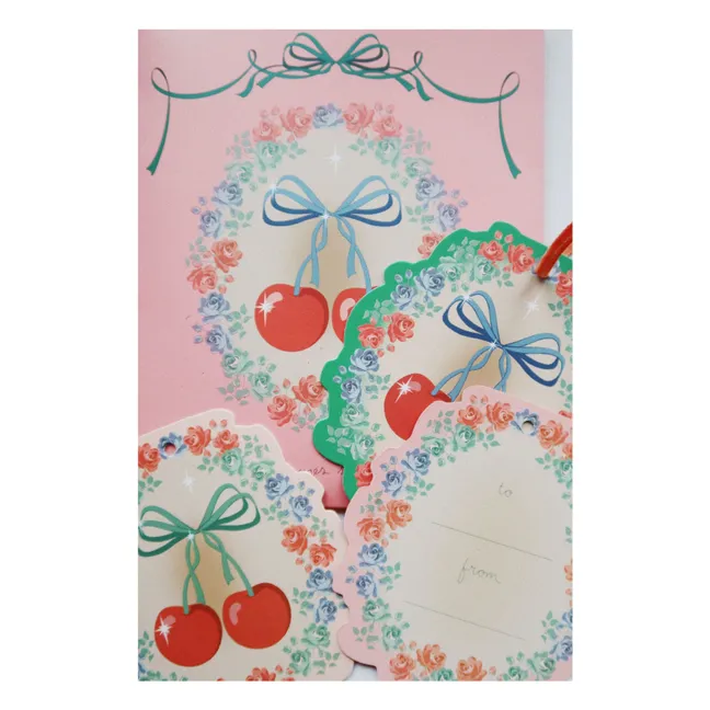 Geschenkanhänger Cherry - 12er-Set | Rosa