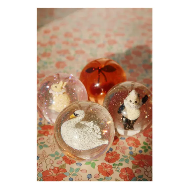 Balles rebondissantes Cherry/Swan - Set de 2 | Rouge