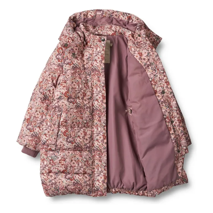 Blumige Daunenjacke Yrsa | Rosa- Produktbild Nr. 1