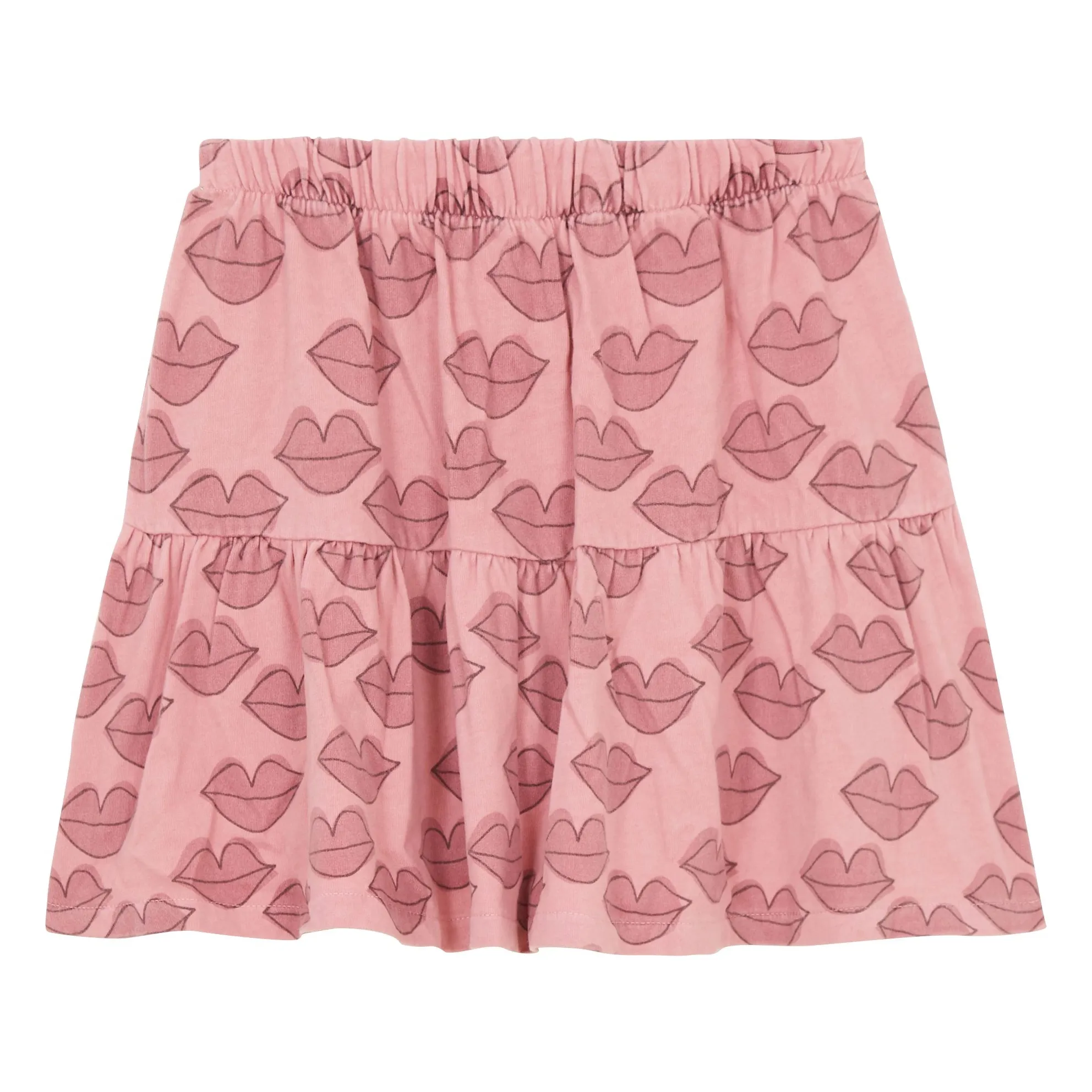 Hundred Pieces Red Aop Heart Short Skirt