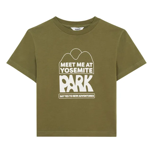 T-shirt Manches Courte Coton Bio | Vert kaki