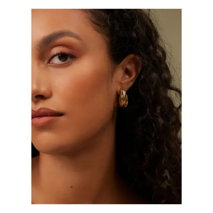 Créoles Le Drapé | Doré- Image produit n°1