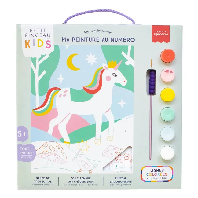 Children's numbered painting - Licorne et Piou