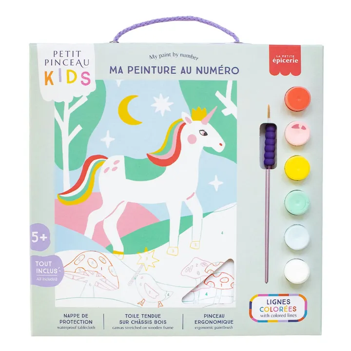 Children's numbered painting - Licorne et Piou- Product image n°3