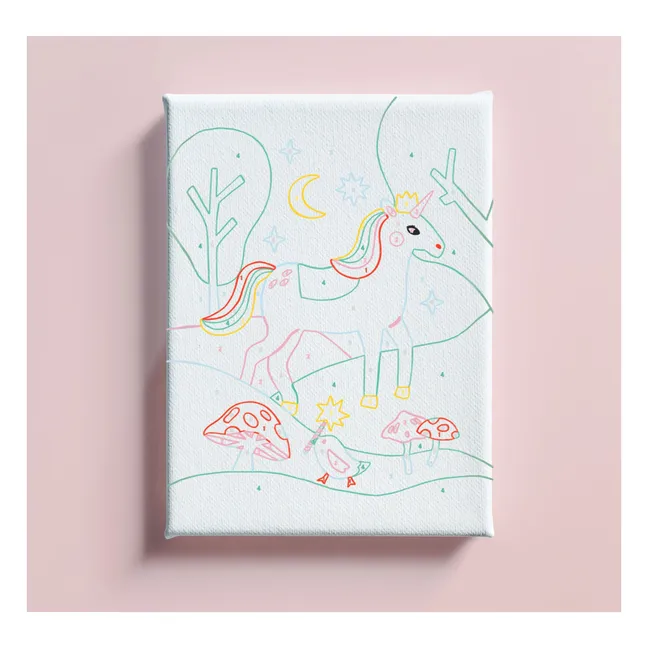 Pintura numerada infantil - Licorne et Piou
