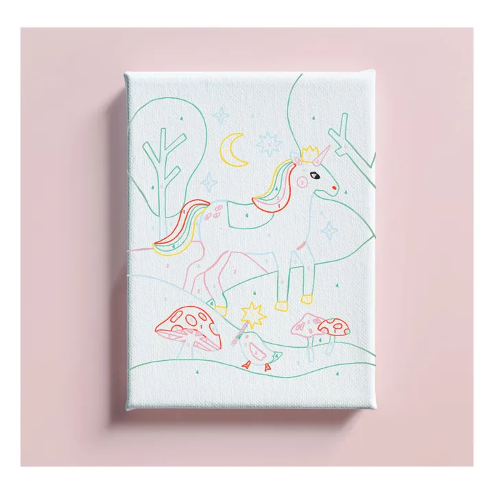 Children's numbered painting - Licorne et Piou- Product image n°2