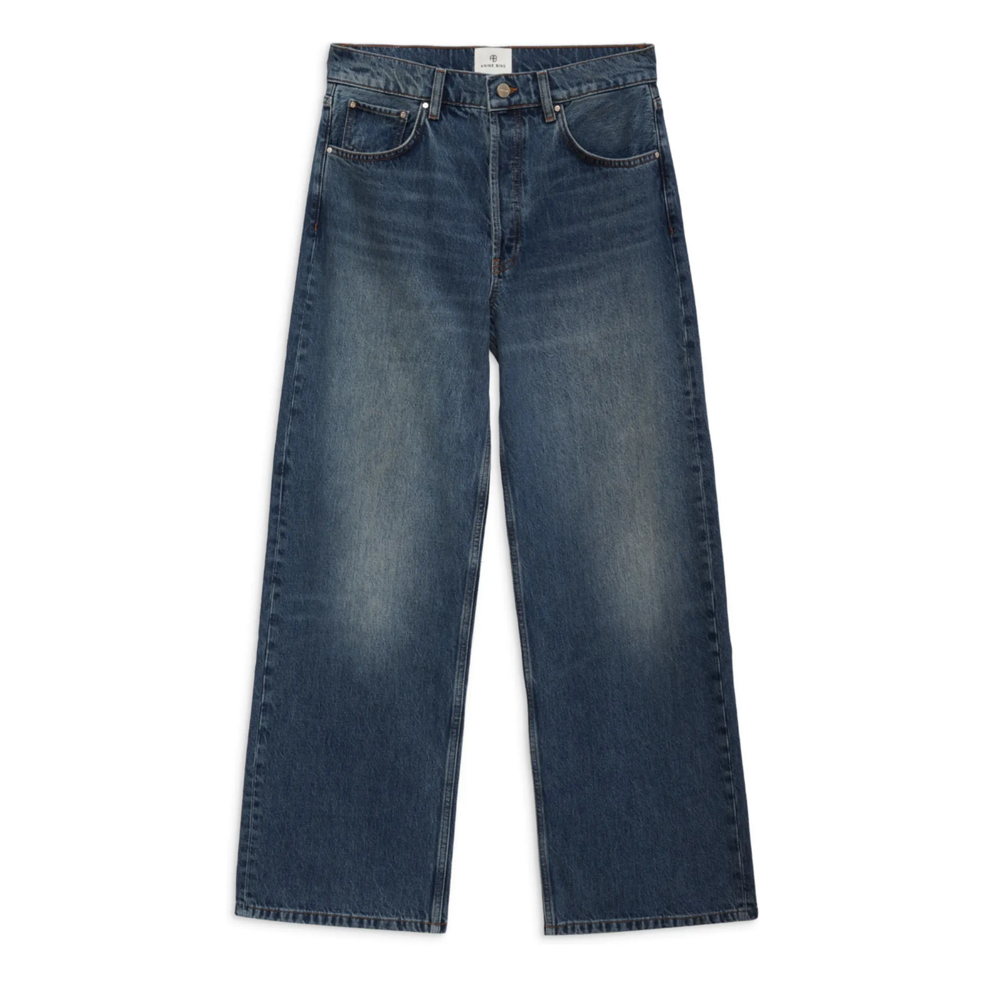 Anine Bing Washed Blue Manon Organic Cotton Jeans