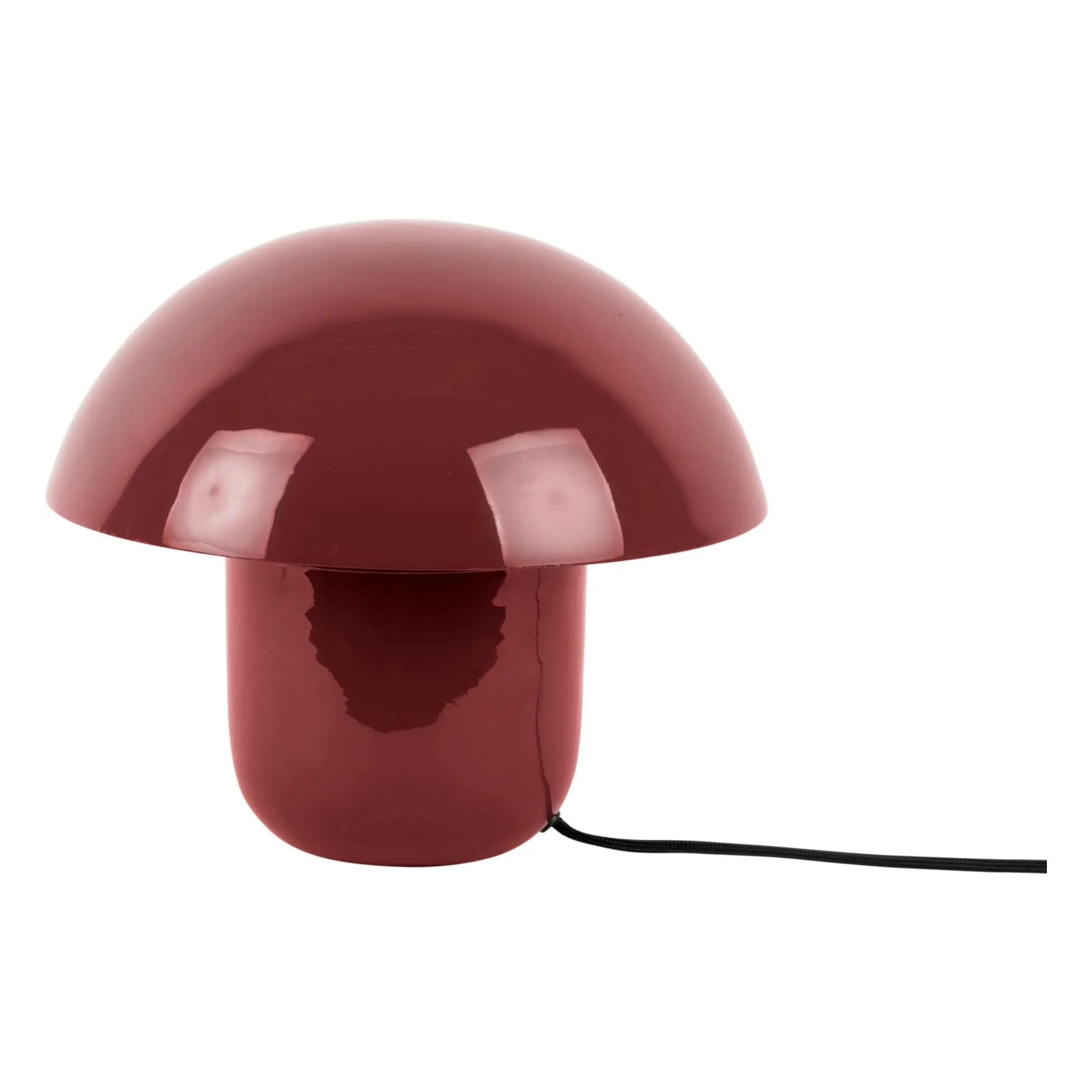 Present Time Burgundy Fat Mushroom Table Lamp