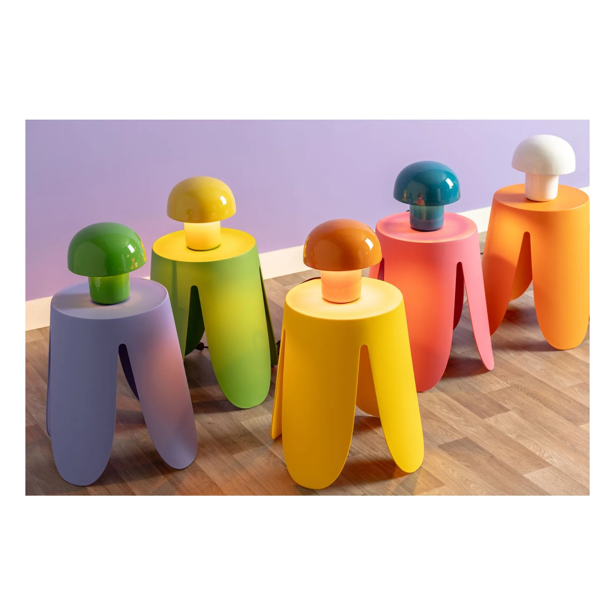 Lampe à poser Mini Fat Mushroom | Bleu électrique- Image produit n°2