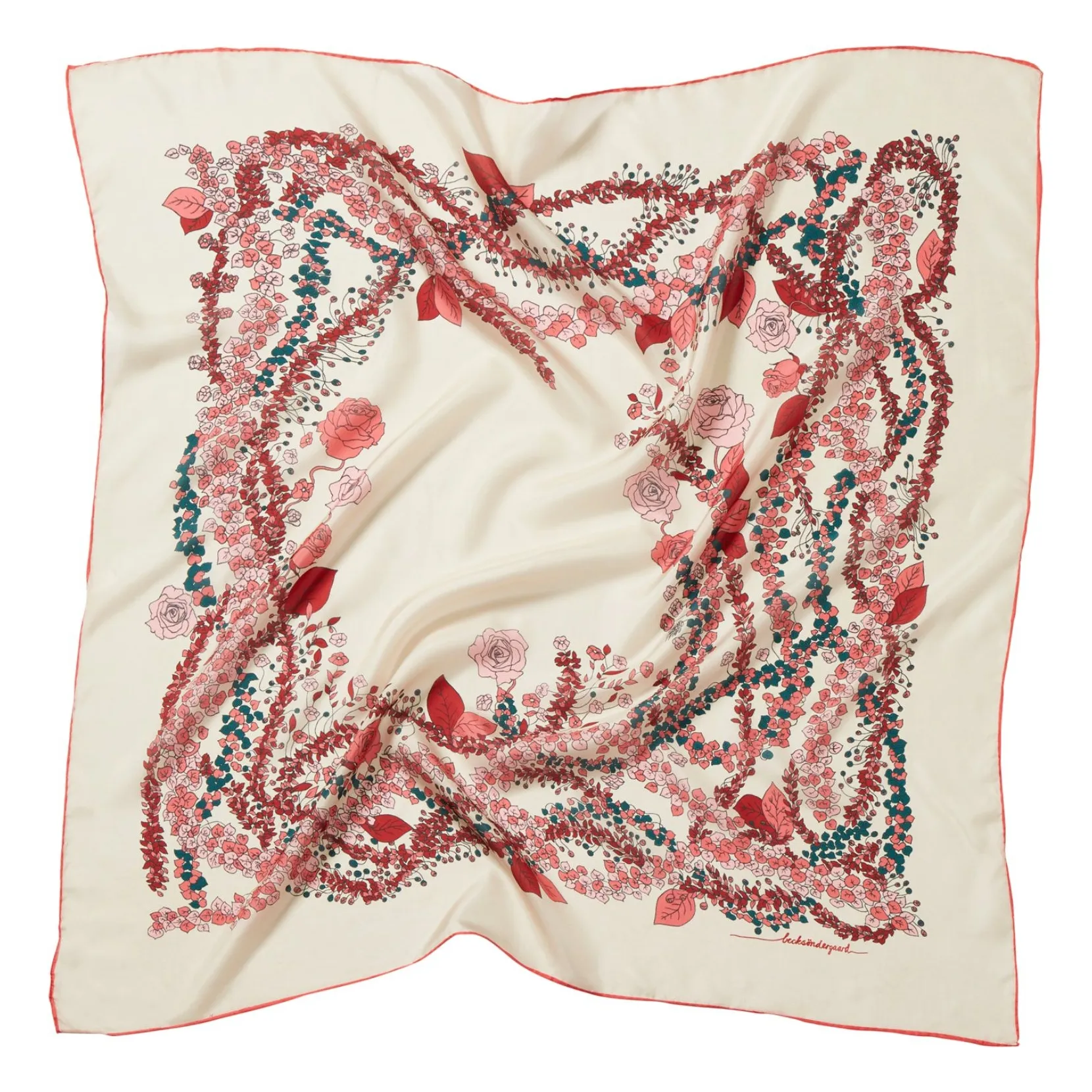 Becksöndergaard Ecru Wintery Sia Silk Scarf