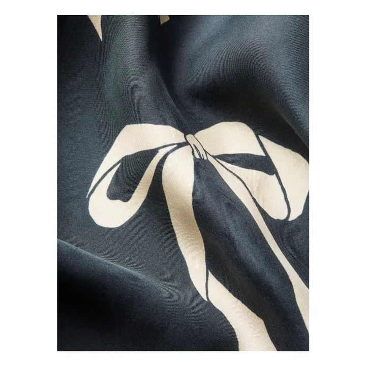 Foulard Bow Sia Soie | Noir- Image produit n°2