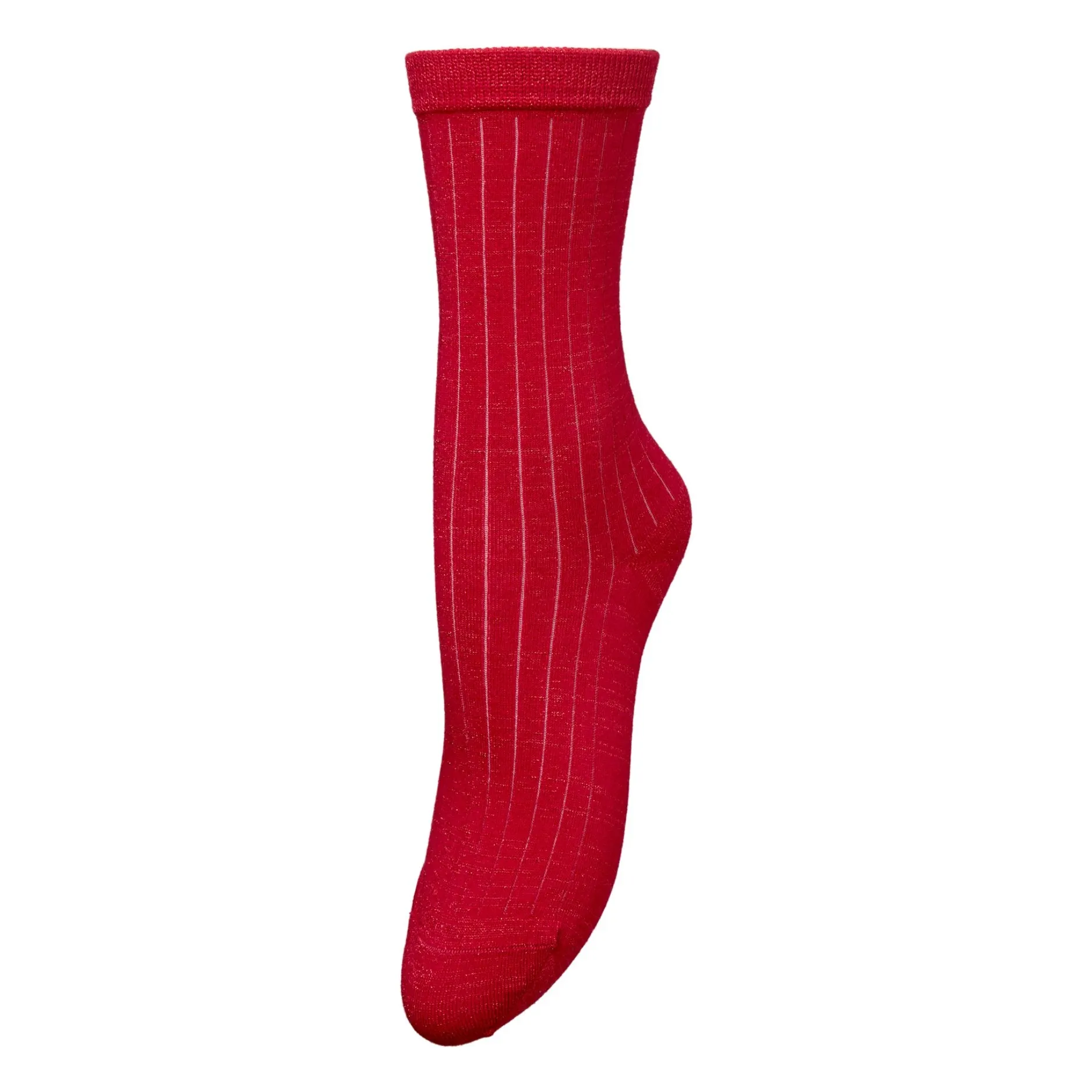Becksöndergaard Red Glitter Ribbed Socks