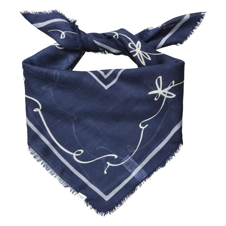 Pencia Siw Schal Wolle und Seide | Navy- Produktbild Nr. 1