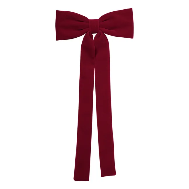 Bow-Klemme Velours | Rot