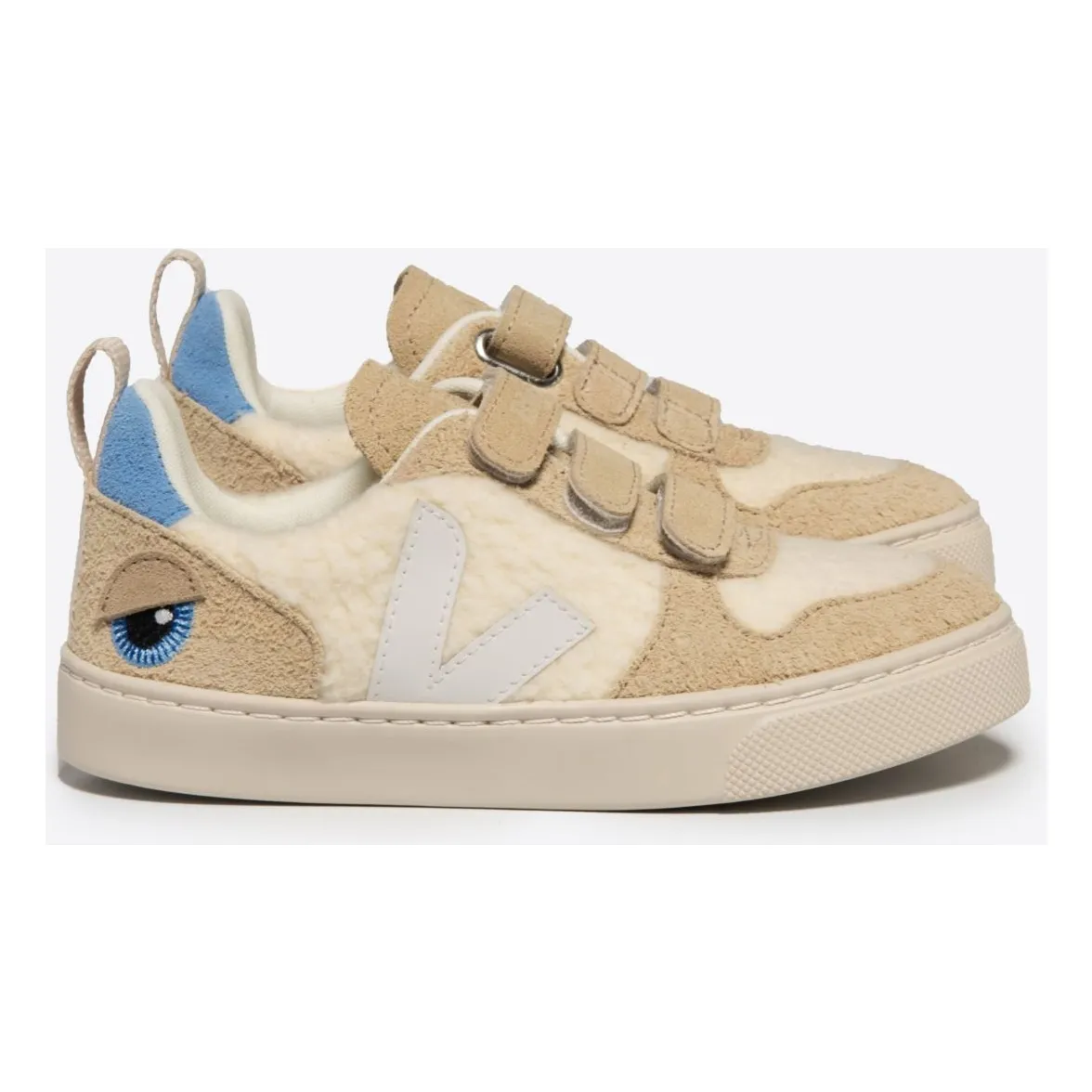 Veja Cream X Big Stuffed Small V-10 Scratch Sneakers