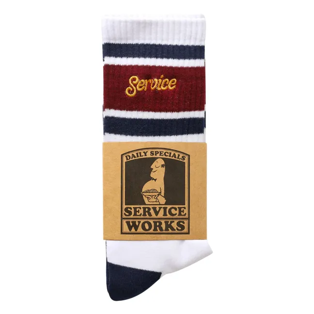 Logo Ringer Socks | White