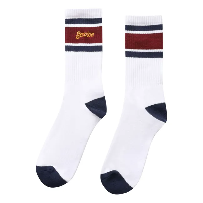 Logo Ringer Socks | White