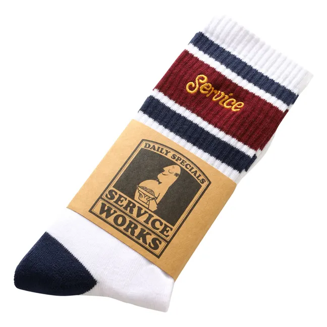 Logo Ringer Socks | White