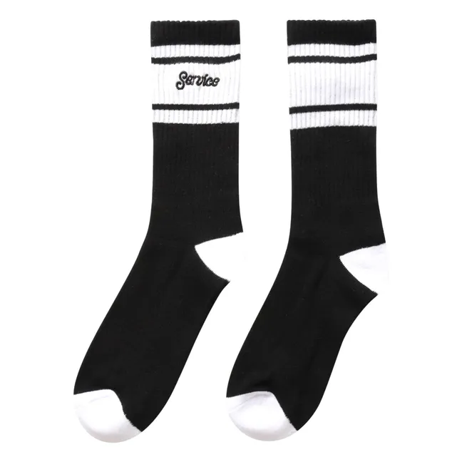 Logo Ringer Socks | Black
