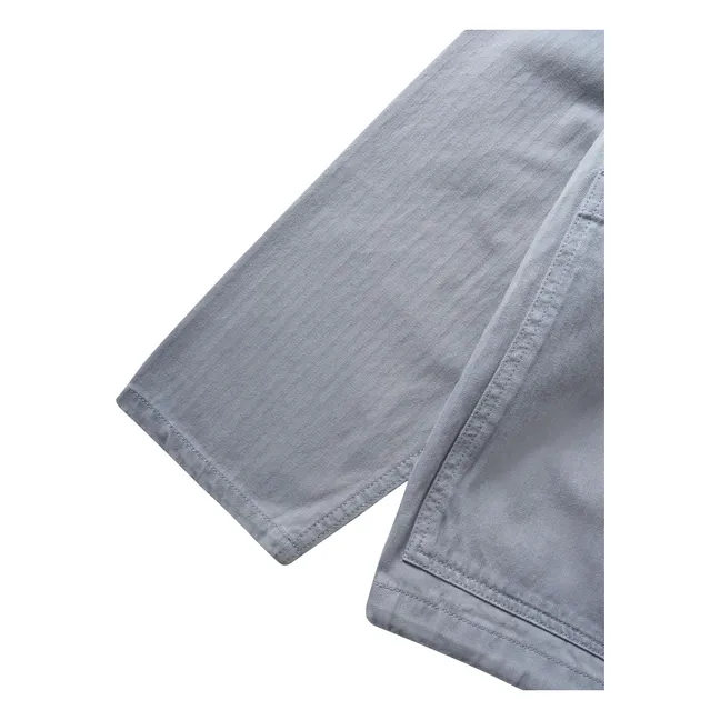 Herringbone Market Enfilable Jacket Bio-Baumwolle | Graublau