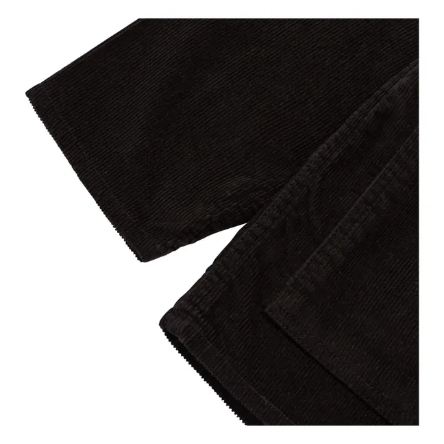 Jacke Velours Coverall Bio-Baumwolle | Schwarz