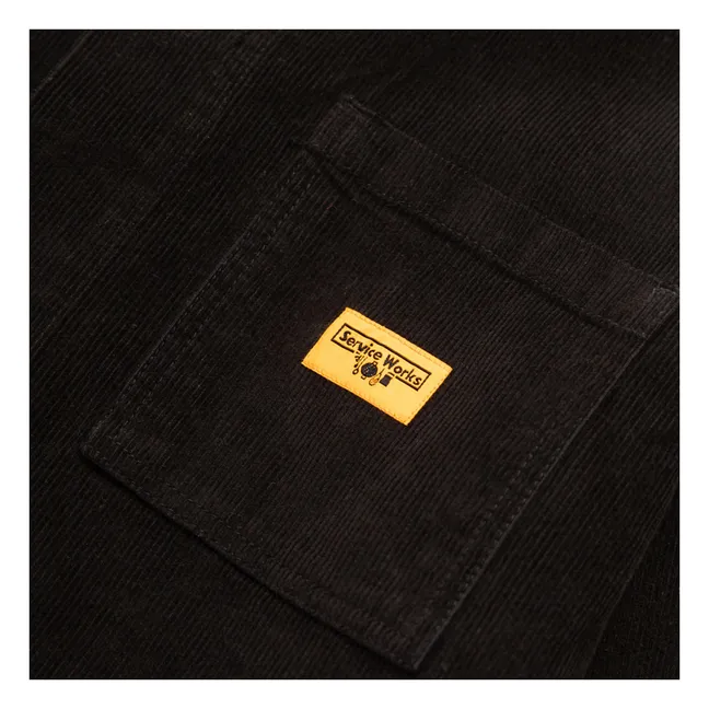 Jacke Velours Coverall Bio-Baumwolle | Schwarz