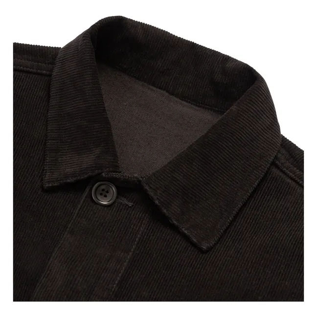 Jacke Velours Coverall Bio-Baumwolle | Schwarz