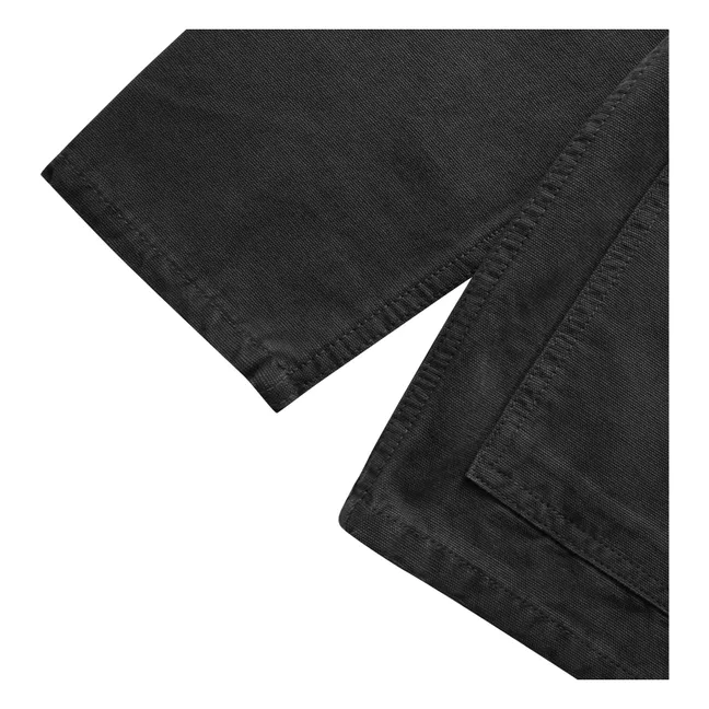 Coverall-Jacke aus Bio-Baumwolle | Schwarz
