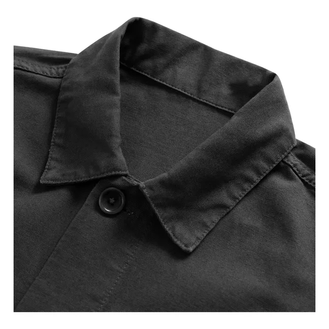 Coverall-Jacke aus Bio-Baumwolle | Schwarz