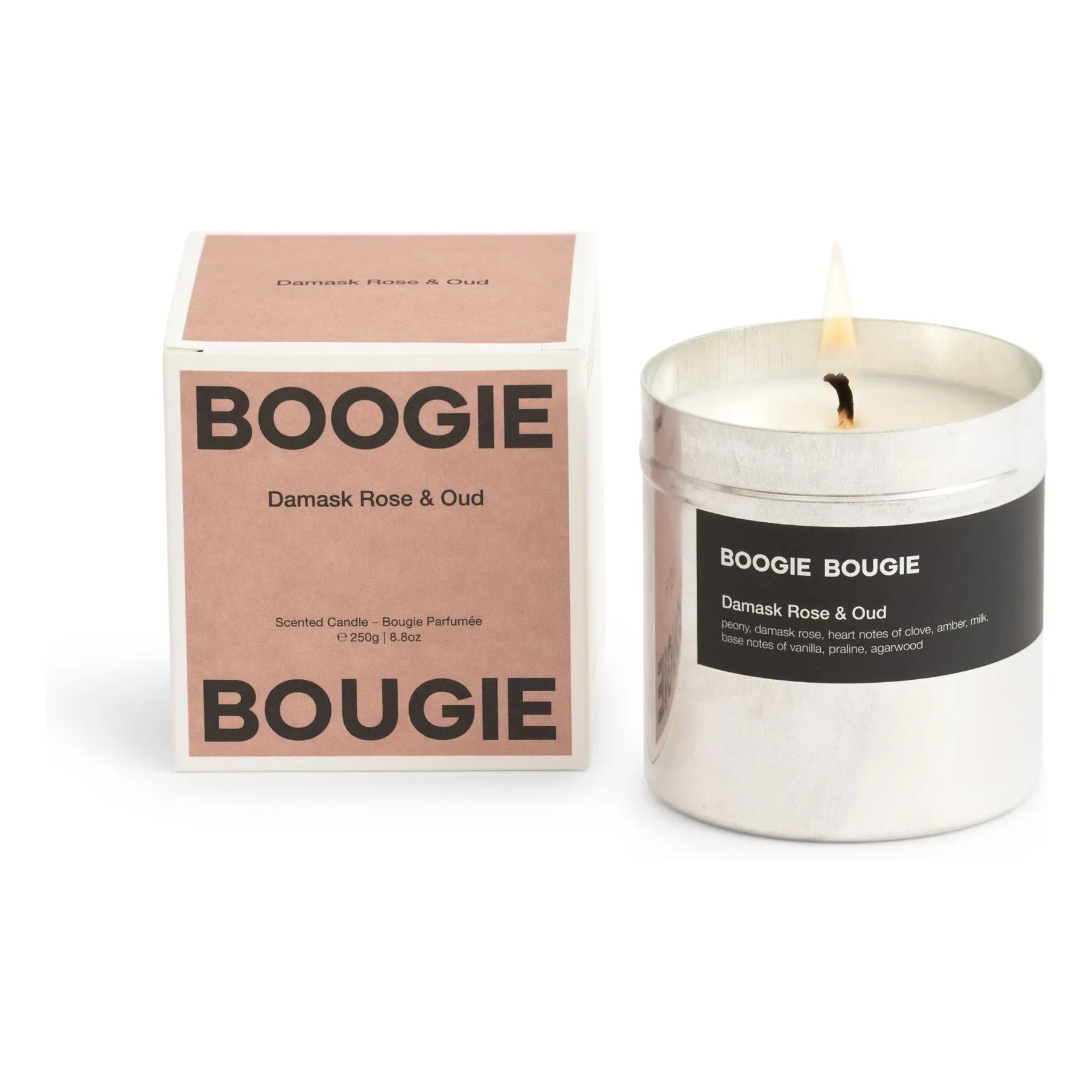Boogie Bougie Untinted Damask Rose & Oud Candle