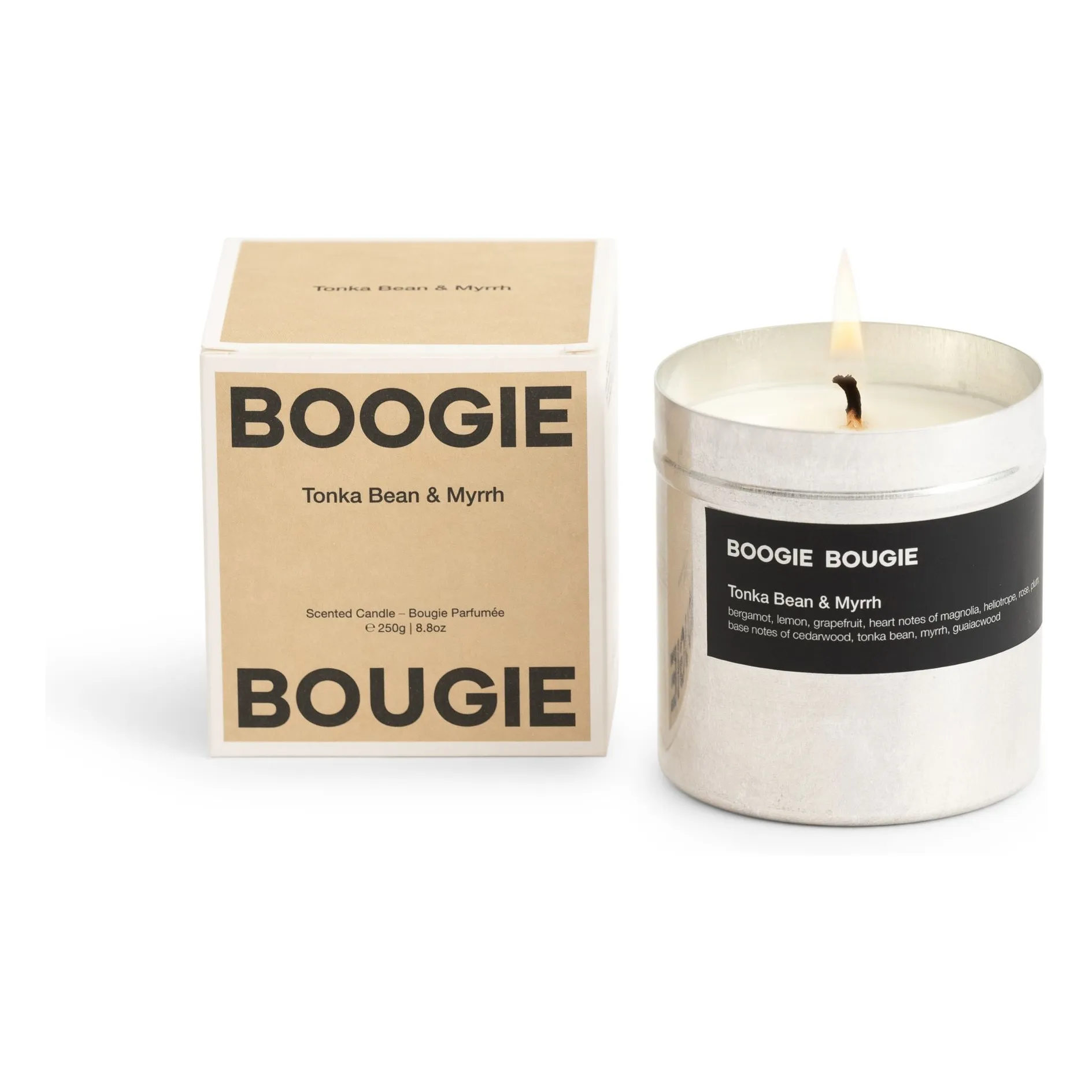 Boogie Bougie Untinted Tonka Bean & Myrrh Candle