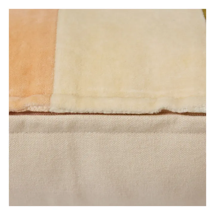 Coussin rayé en velours | Crème- Image produit n°4