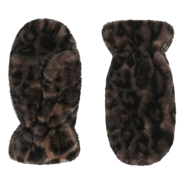 Manoplas Coco Leopardo Fibras Recicladas | Marrón