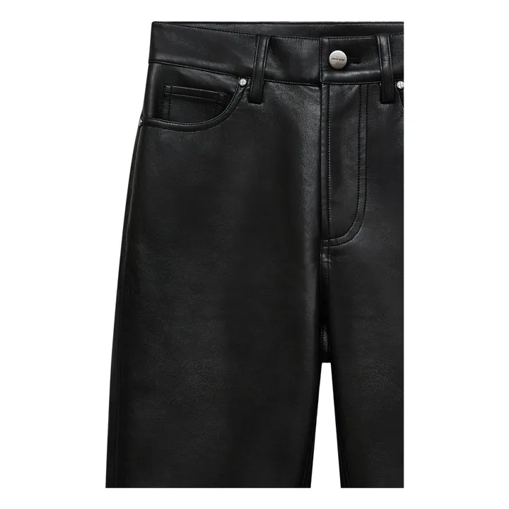 Pantalones Bruno de cuero reciclado | Negro- Imagen del producto n°3