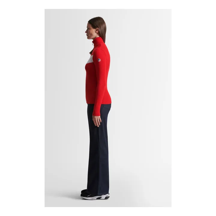 Pull Zippé Andromède | Rouge- Image produit n°1