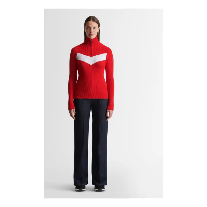 Pull Zippé Andromède | Rouge- Image produit n°0